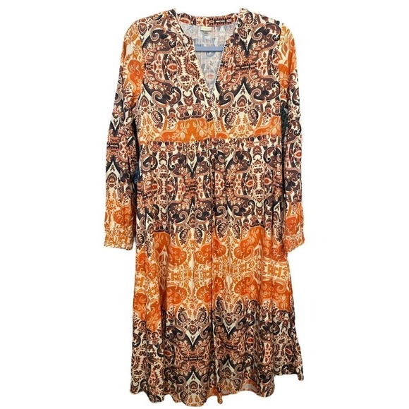 Agua Bendita For Anthro Dress xs boho maxi patterned - Picture 4 of 7